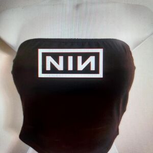Nine inch nails  tube top pretty hate machine nine inch nalis crop top Any Color